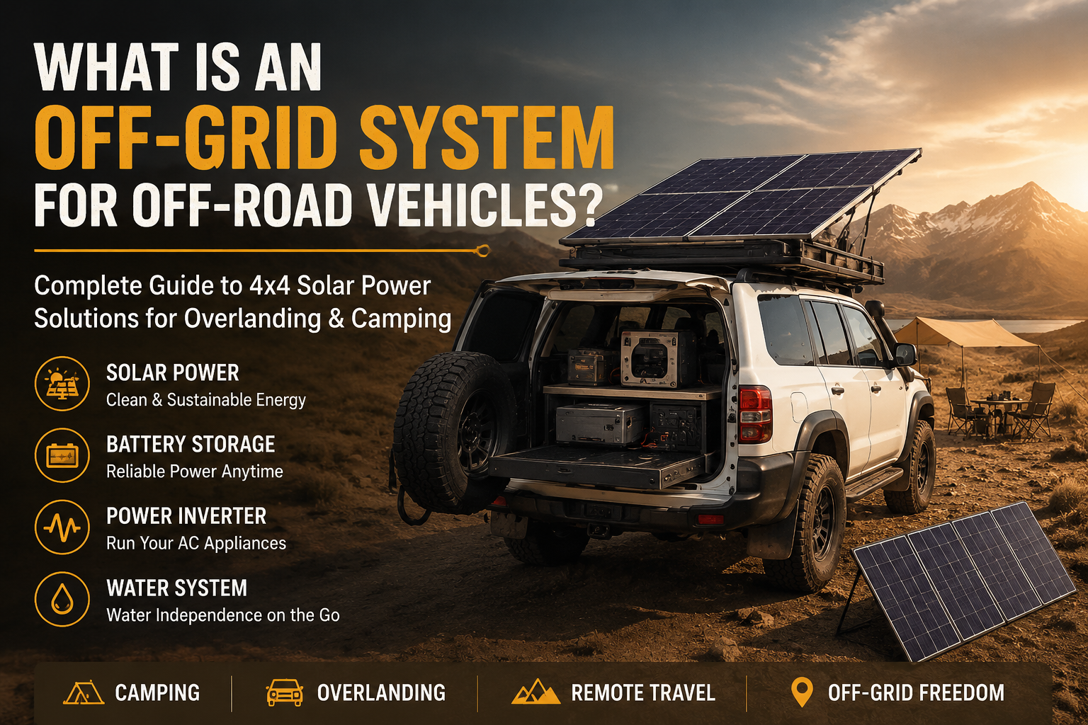 What Is an Off-Grid System for Off-Road Vehicles? Complete Guide to 4x4 Solar Power Solutions