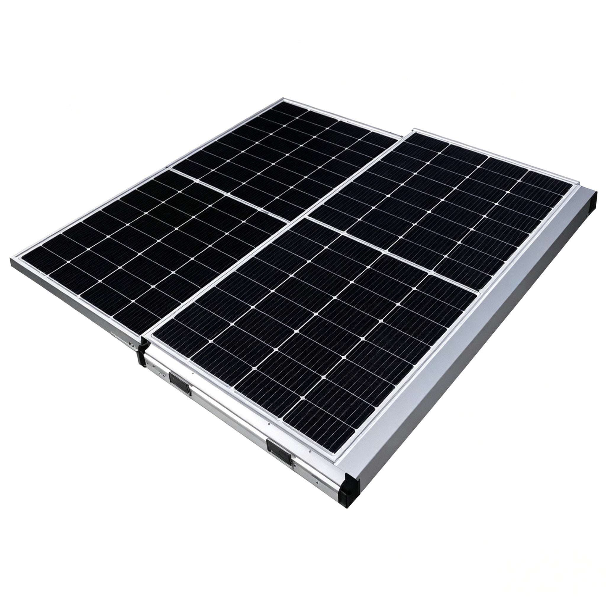 Offroad & RV Solar Slide Rack System | Manual Telescopic Solar Panel Mount for Caravan & Overland Vehicles
