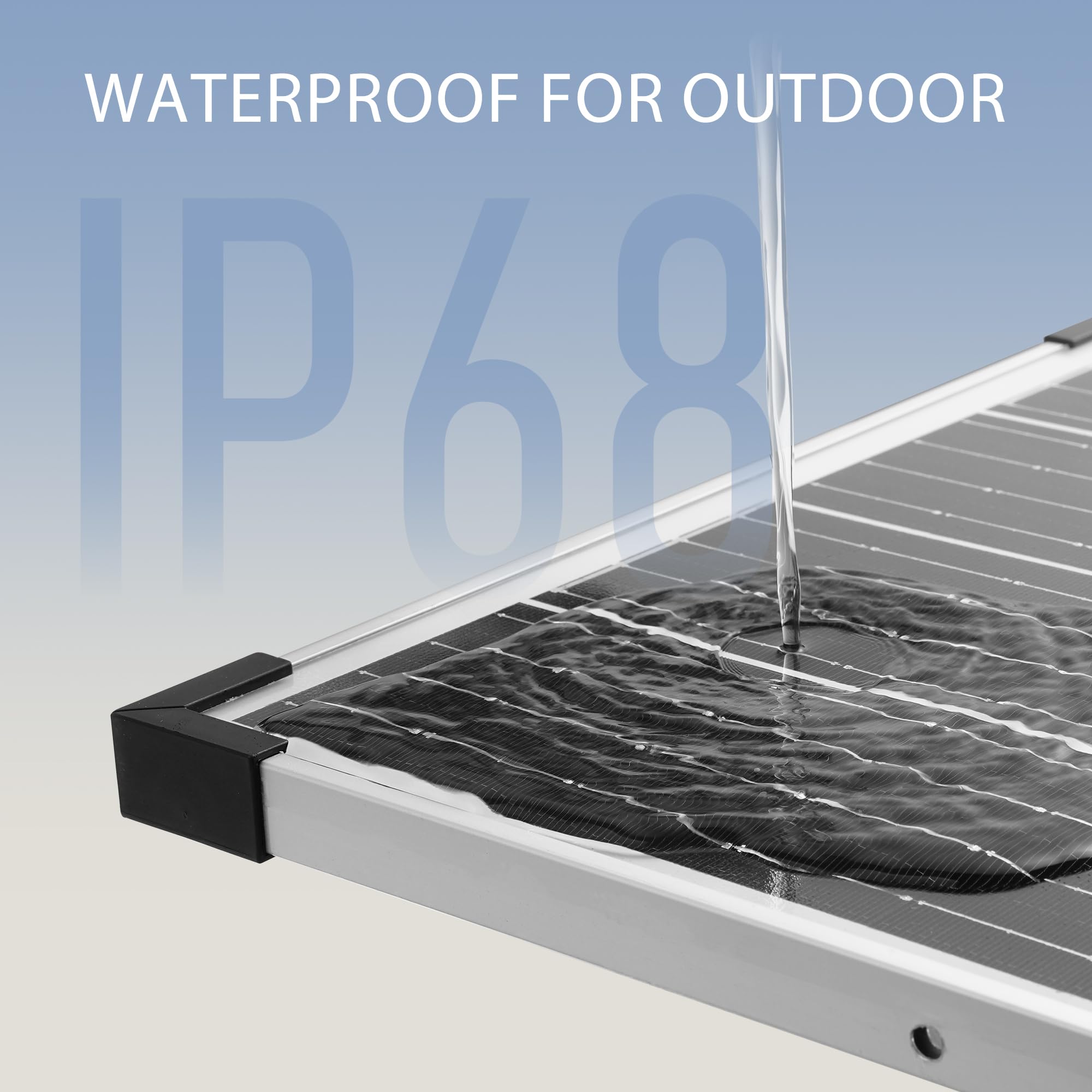 MKK GROUP 50W 12V Solar Panel Kit for RV Marine Camping Off-Grid