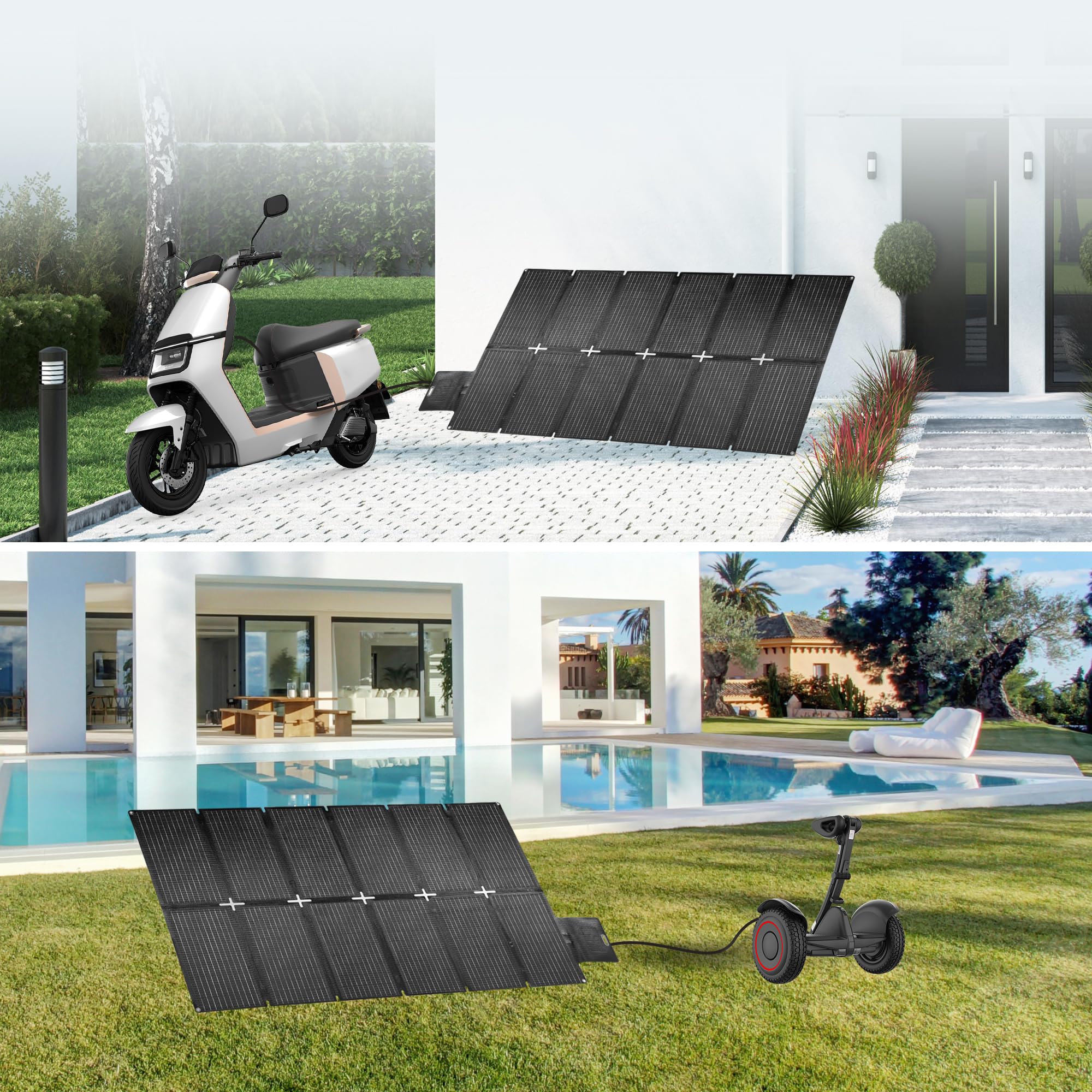 MKK GROUP 200W Foldable Solar Panel Charger for Camping & RV