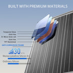 MKK GROUP 50W 12V Solar Panel Kit for RV Marine Camping Off-Grid